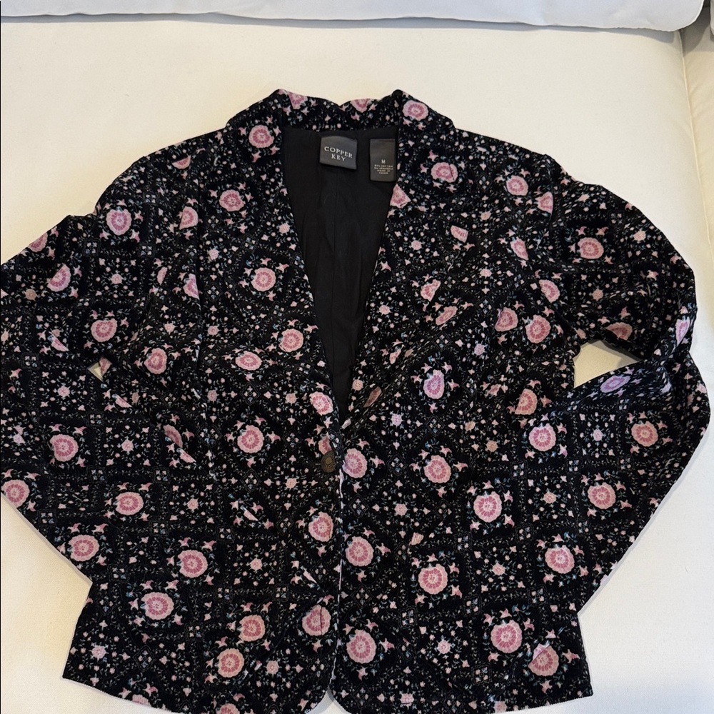 Copper Key Floral Blazer
